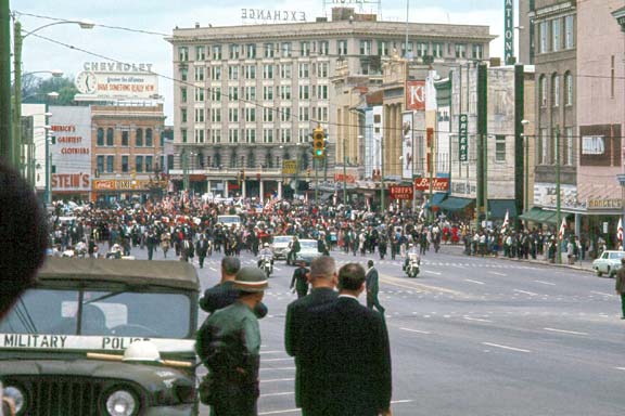 marchers approaching