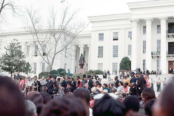 marchers in front of Capitol