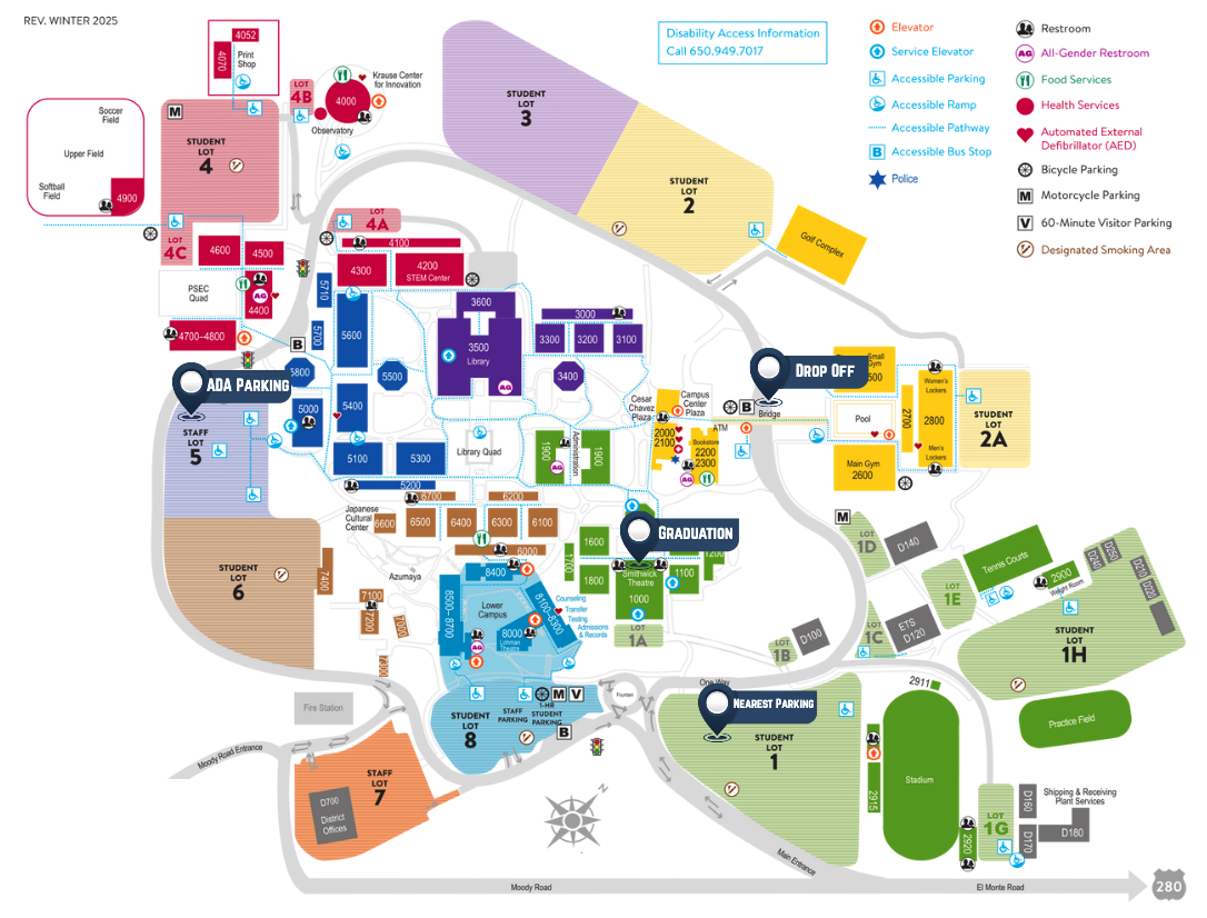 map of foothill campus